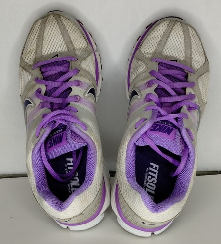 Womens NIKE Pegasus 28 Flywire Gray Purple Athletic Shoes 443804 155 Size 7 2013 - Picture 4 of 17