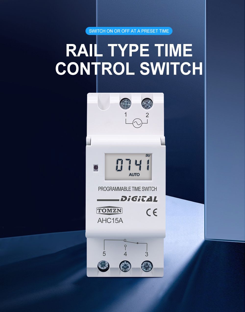 Digital Time Switch Relay 7 Days Programmable Din Rail Control Ac 220v-48v 16a