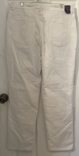 WOMAN'S AMANDA JEANS BY GLORIA VANDERBILT WHITE SIZE 14 AVERAGE SLIMMING H2 - Picture 6 of 11