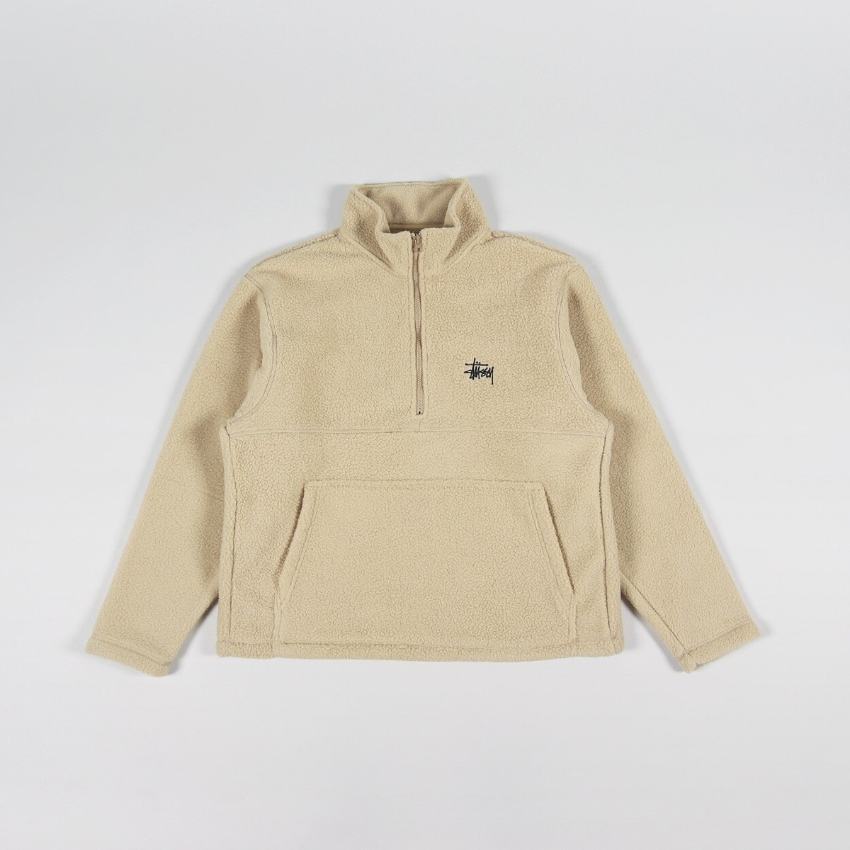 Stussy Half Zip Mock Neck Fleece (Beige), Size S | eBay Stussy Half Zip Mock Neck Fleece (Beige), Size S | eBay