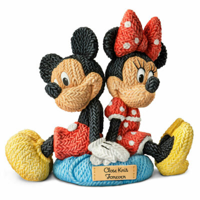 Disney Knit Together Mickey and Minnie Sculpture by the Bradford