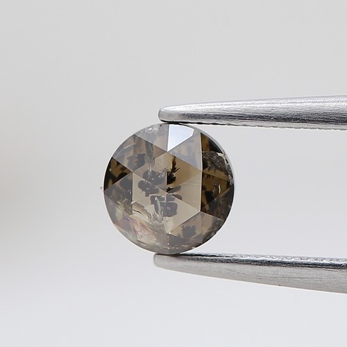 Loose Natural Diamond 0.61tcw Brown Sparkling Round Rose Cut For Jewel Gift Ring - Picture 5 of 14