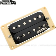 Wilkinson MWHB 'HOT' Humbucker Pickup Neck or Bridge BLACK w/ CREAM Ring