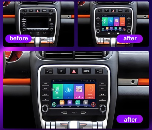 7"Android 14 Head Unit Carplay GPS SAT Navi Radio For Porsche Cayenne 2005-2009 - Picture 2 of 13
