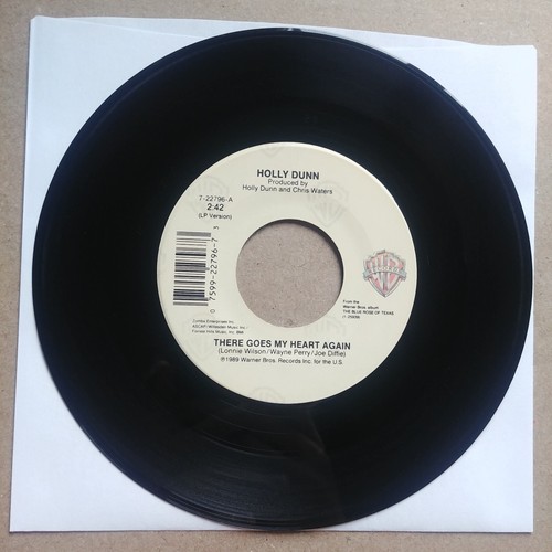 HOLLY DUNN There Goes My Heart Again 45 7" COUNTRY Vinyl Record Records - Afbeelding 1 van 2
