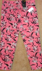 NWT-Levi-039-s-Mauve-Glow-Pants-Trousers-Palm-Springs-Print-Sta-Prest-Tapered-Pink