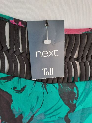 BNWT NEXT Miss N Green Pink Black Maxi Long Sleeveless Dress Size 16 T Tall - Picture 3 of 8