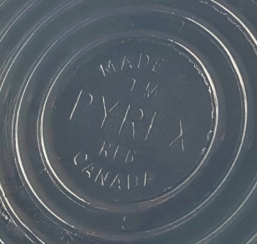 Vintage Pyrex Canada Depression Glass Delphite Cremax Blue Pie Crust 9" Plate - Picture 7 of 7