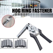 M-Type Nail Ring Plier Kit Poultry Bird Cage Fasten Hogs Wire Clamp Staples Tool