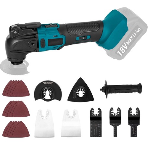 Für 18V Makita Akku Multifunktionswerkzeug Oszillierende Schleifgerät Multi-Tool - Bild 20 von 22
