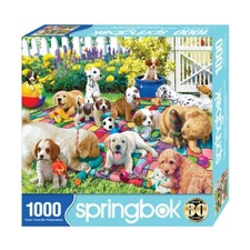 Playful Pups on Parade 1000 Piece Jigsaw Puzzle Springbok New