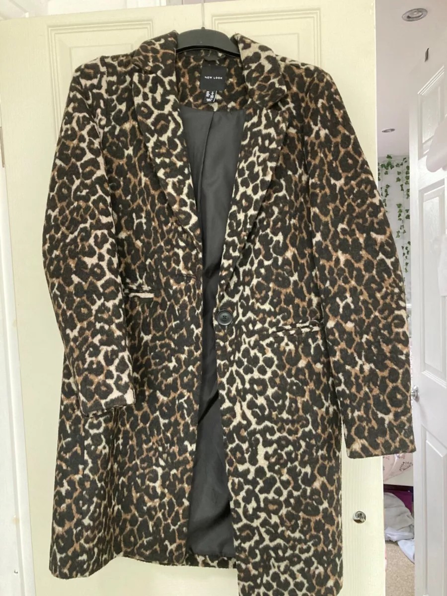 Leopard print cheap boyfriend blazer