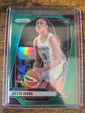 2024 Panini Prizm WNBA Jaelyn Brown Green Holo Prizm Rookie RC #31 Dallas Wings