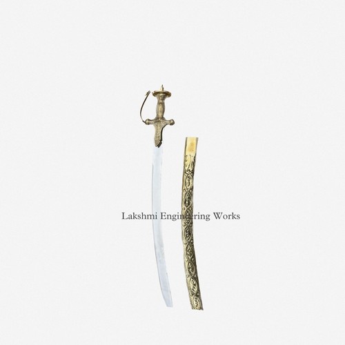 Special GOLD COLOR WEDDING tulwar, indian handmade handicraft, brass scabbard, - Picture 2 of 15