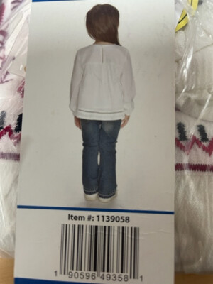 3 piece Jessica Simpson Jeans & Top Girls and headband (white/blue