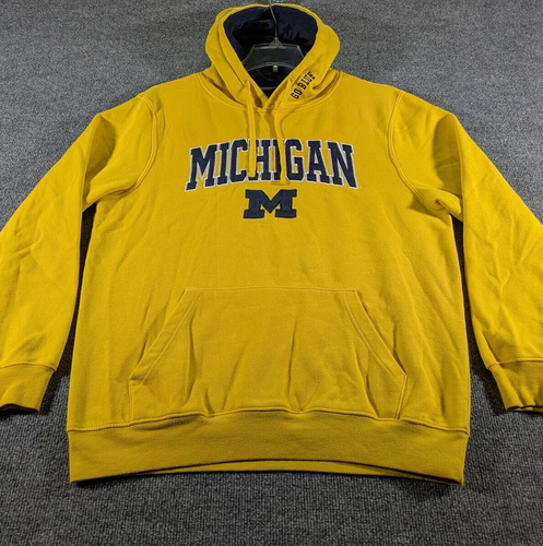 Sudadera con Capucha Michigan Wolverines Letra Maíz Amarillo Azul Grande Coliseo - Imagen 6 de 18