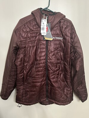 ADIDAS TERREX MENS VARIL HOODIE JACKET SIZE XL PRIMALOFT NWT $250 SHADOW BROWN