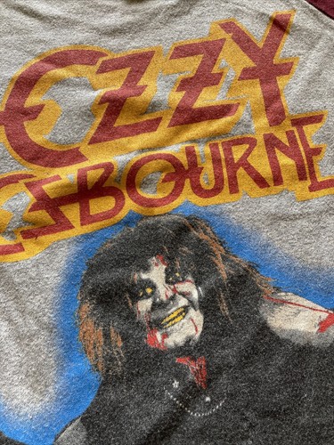 Original Ozzy Osborne Diary of a Madman 1982 Tour baseball Vintage jersey - Picture 4 of 4