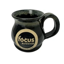 Sunset Hill Stoneware Coffee Mug Cup Black Focus Workforces True Industrial