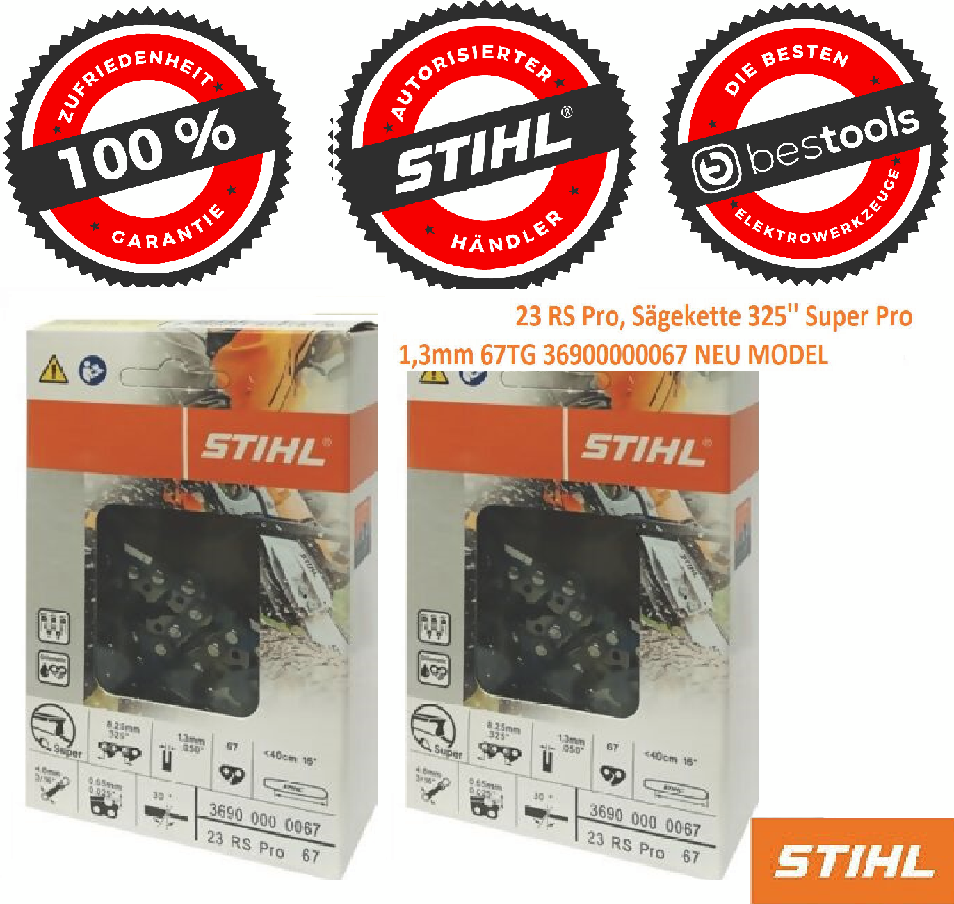 STIHL 23 RS Pro, Sägekette .325" Super Pro 1,3 Mm 67 TG