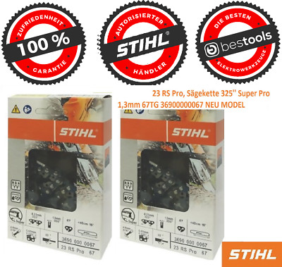 2 x STIHL  23 RS Pro, Sägekette 325'' Super Pro 1,3mm 67TG 36900000067 NEU   