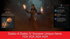 Diablo 4 Diablo IV Season 11 Sorcerer Unique Items Ancestral 1GA 2GA 3GA 4GA