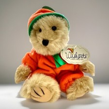 Wishpets Halloween Lil' Pumpkin the Plush Bear 5" 1999 ONE ADULT OWNER  