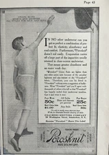 1911 Porosknit Underwear Union Suits Chalmers Knitting Co Amsterdam NY VTG Ad