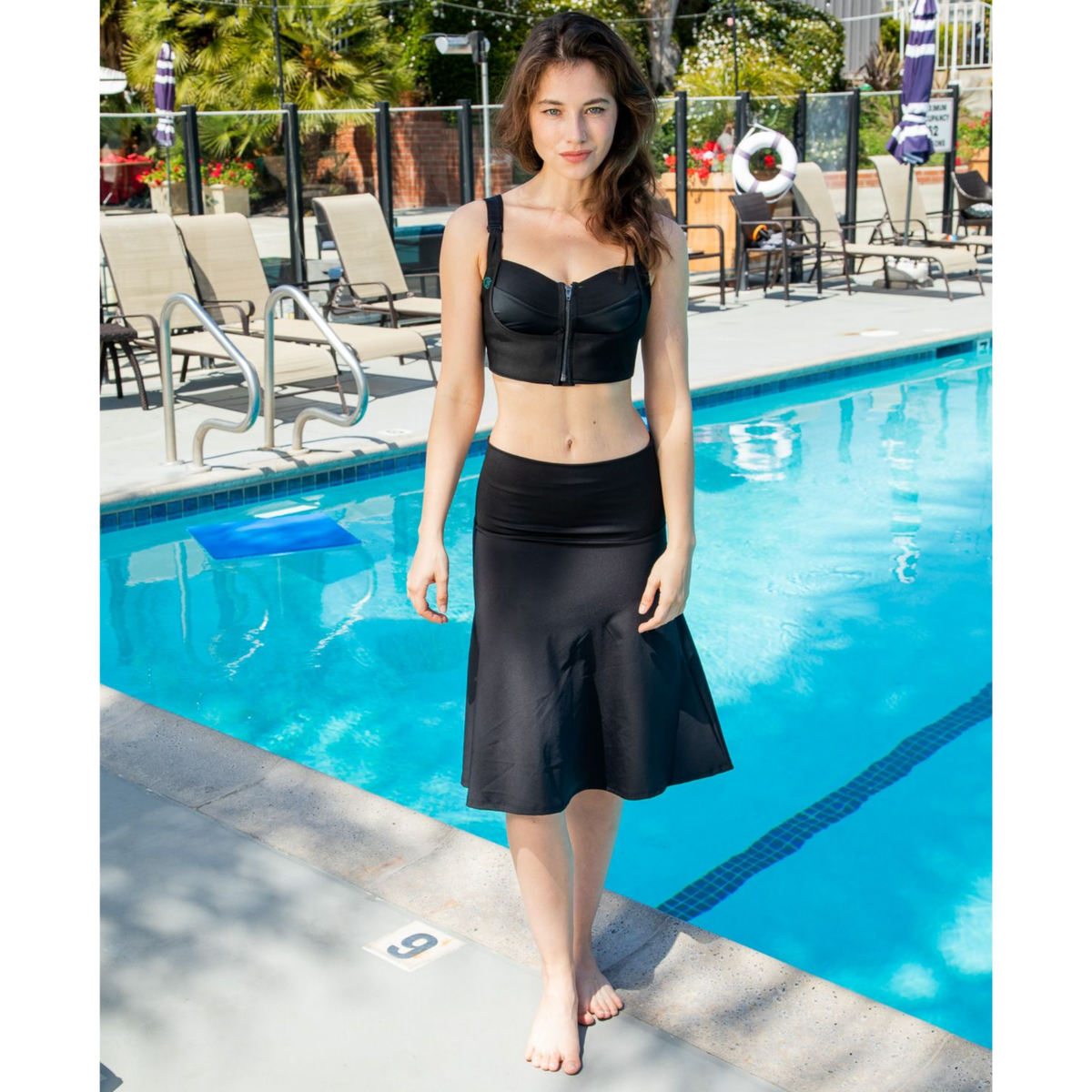 Swim Skirt, Modest Swimwear, Sexy Swimwear, Tznius Swimwear, Resort Yacht Swim style, Beach Pool Coverup Skirt, Flirty Skirt, Slimming Swim XS