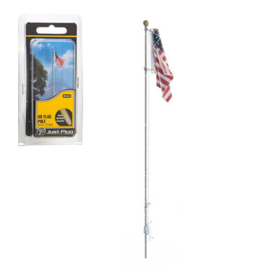 NEW Woodland Scenics JP5950 Just Plug - Small US Flag - Pole with Small