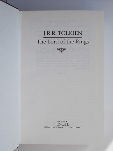 The Lord of the Rings J R R Tolkien BCA 1992 1st thus edition - Bild 7 von 19