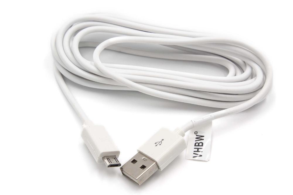 Micro USB Datenkabel Ladekabel weiß 3m für Bose Soundlink Color