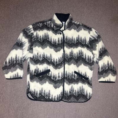 Vintage The LA Costa Spa Button Up Fleece Jacket Outdoor Mountains Winter Size L