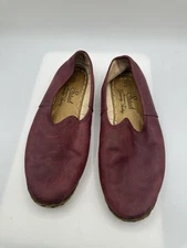 SABAH Shoes Men's Burgundy Leather Slip On Loafer Handmade Sz 48/ US 14