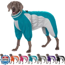 AOFITEE Fullbody Dog Coat Warm Fleece Dog Jacket, Windproof Dogs Winter Coat 