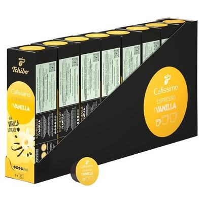 Tchibo Cafissimo Espresso Vanilla Kaffeekapseln, 80 Stück - 8x 10 Kapseln