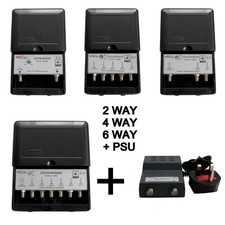 Masthead WFAV25 LTE700 5G TV Aerial Amplifier Kit with Power Supply 1 2 4 6 Way