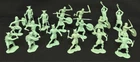 Vintage MCMLXV 1965 LOUIS MARX Viking Warrior Green Plastic Set 18PC