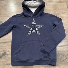Dallas Cowboys Hoodie Youth Medium M NFL Navy Blue Sweatshirt Pullover Kids