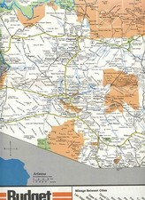 Budget Car and Truck Rental Arizona and Phoenix Area Maps 2/1988