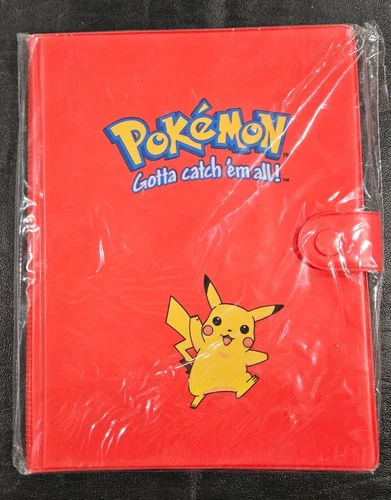 Vintage 1999 Pokemon Pikachu Rare Red Card Binder Brand New