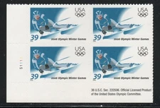 ALLY'S STAMPS US Plate Block Scott #3995 39c Winter Olympics [4] MNH F/VF [STK]