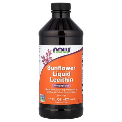 Now Foods Sunflower Liquid Lecithin 16 fl oz 473 ml GMP Quality Assured,