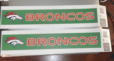 Tudor Electric Football Denver Broncos EndZone Stickers 16 Inch. Set Of 2