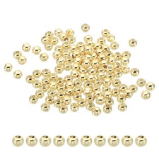100 Pack 4mm 14K Gold Filled Spacer Beads for Jewelry Making Golden