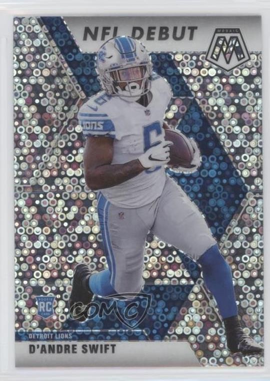 2020 Panini Mosaic NFL Debut No Huddle Silver Prizm D'Andre Swift #274 ib6