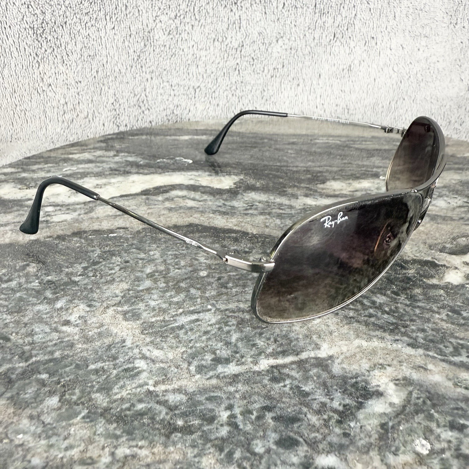 Ray-Ban Sunglasses Silver Frames Gradient Lenses … - image 2