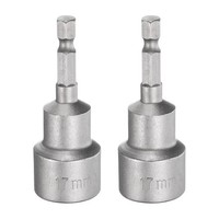"2X Stecknuss 17Mm 1/4\" 6Kant 2.56\" Magnetisch"