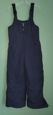 BOYS GIRLS LL BEAN BLUE INSULATED SNOWBOARD SNOW SKI PANTS BIBS OVERALLS 4