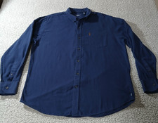 IZOD Mens Shirt XL Navy Longsleeve Button Up